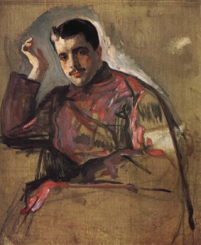 Valentin Serov Portrait of Sergei Diaghilev Norge oil painting art